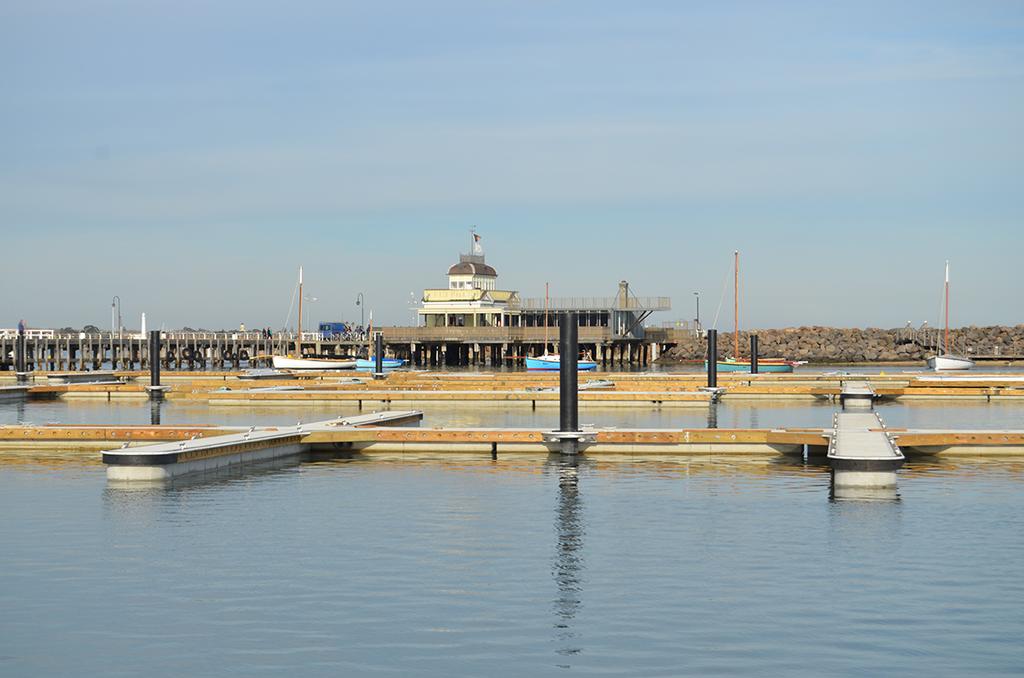 New floating marina with St Kilda Pier in the background photo copyright Peter Davey taken at  and featuring the  class
