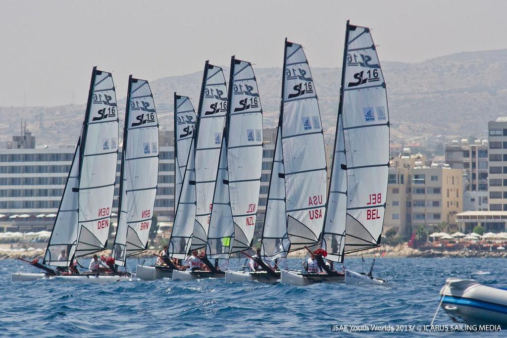 SL16&rsquo;s - Day 2, ISAF Youth Worlds, Cyprus photo copyright ISAF Youth Worlds http://www.isafyouthworlds.com taken at  and featuring the  class