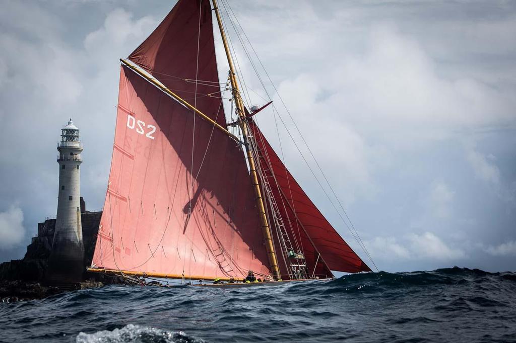 La Jolie Brise passing the Fastnet Rock, West Cork, Ireland photo copyright Brian Carlin taken at  and featuring the  class
