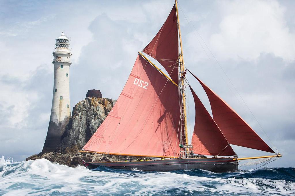 La Jolie Brise passing the Fastnet Rock, West Cork, Ireland photo copyright Brian Carlin taken at  and featuring the  class