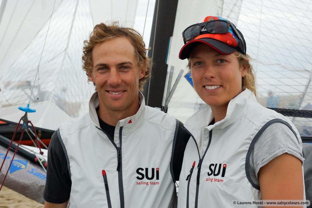 Bronze medalists Matias Buhler and Nathalie Brugger - 2013 Nacra 17 World Championship photo copyright Laurens Morel taken at  and featuring the  class