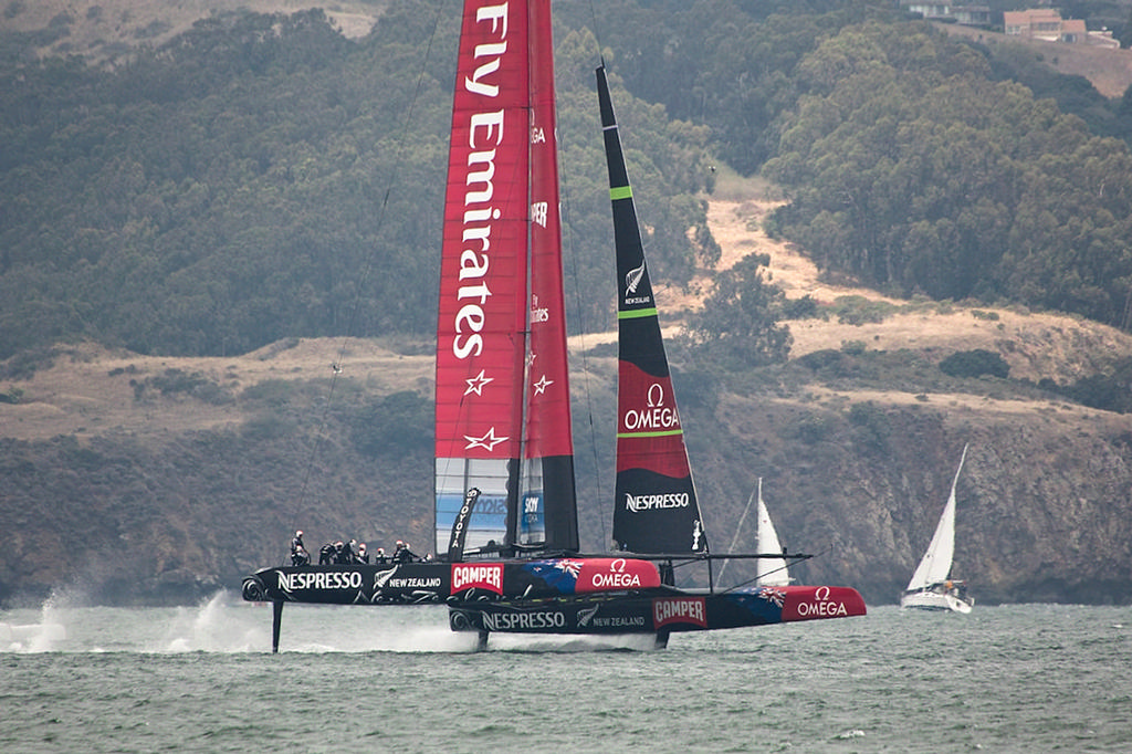 ETNZ has no trouble keeping their boat flat and flying - America’s Cup 2013 © Chuck Lantz http://www.ChuckLantz.com