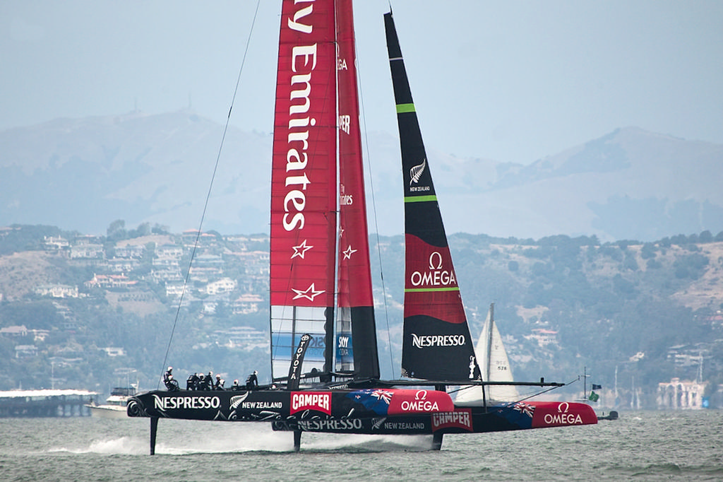 ETNZ showing the stability they’ve worked so hard to attain. - America’s Cup 2013 © Chuck Lantz http://www.ChuckLantz.com