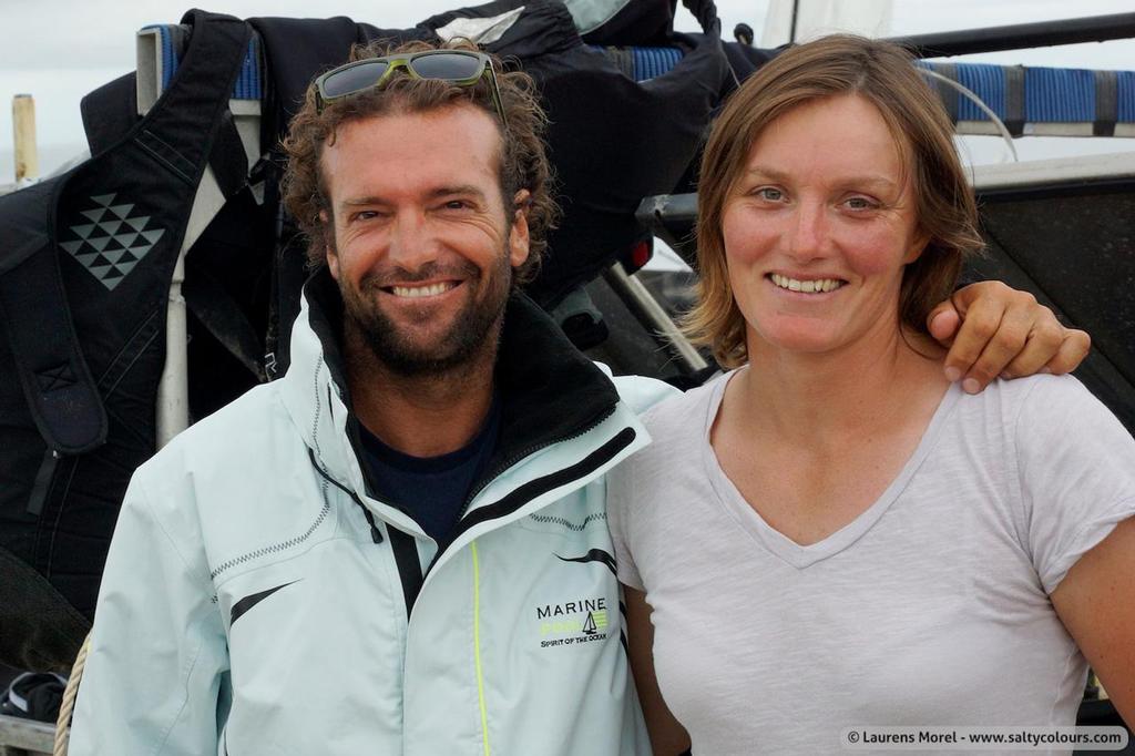 First ever Nacra 17 World Champions Billy Besson and Marie Riou - 2013 Nacra 17 World Championship photo copyright Laurens Morel taken at  and featuring the  class