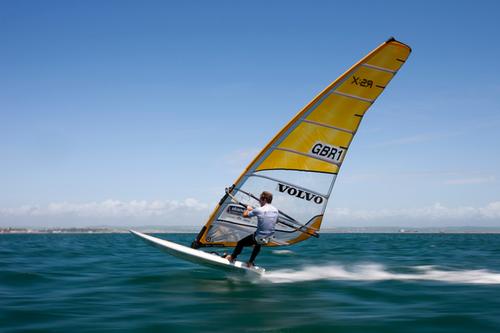 Pictures of the Volvo RS-X windsurfer Nick Dempsey training in Weymouth, UK<br />
 © Gustav Morin/Ericsson Racing Team/Volvo Ocean Race http://www.volvooceanrace.org