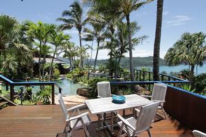 Enjoy this beautiful pool area while taking in the views at Illalangi photo copyright Kristie Kaighin http://www.whitsundayholidays.com.au taken at  and featuring the  class