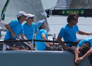 Alberto Rossi and his team aboard Enfant Terrible during last year's Rolex Farr 40 North American Championship in Newport - where they took second place photo copyright  Rolex/Daniel Forster http://www.regattanews.com taken at  and featuring the  class