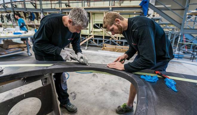 March 2015 - Team Vestas Wind rebuild at Persico Marine, Bergamo. Italy © Brian Carlin - Team Vestas Wind