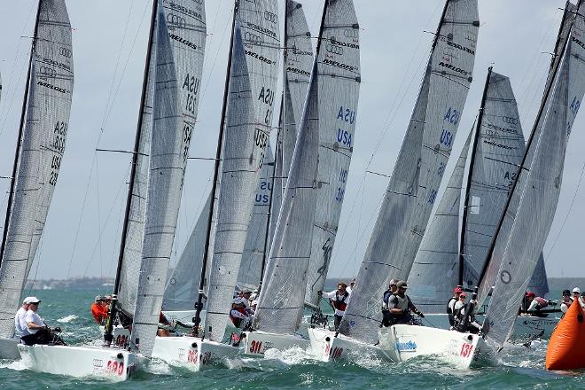 Tight mark roundings made for an exciting opening day - 2015 Melges Rocks Regatta © 2015 JOY | IM20CA