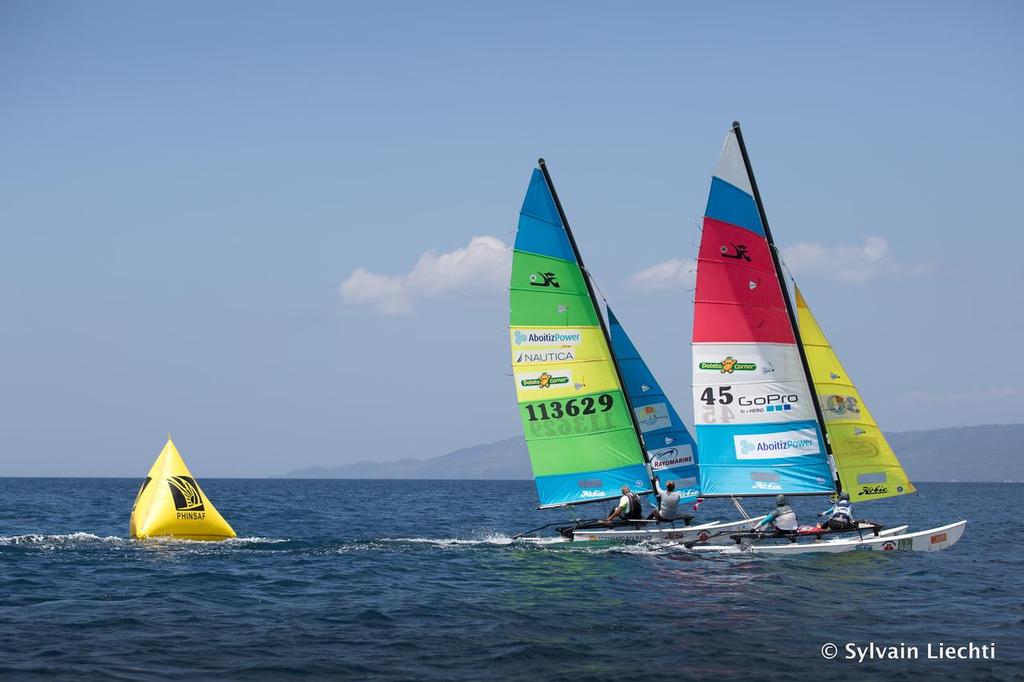 Hobie Challenge Puerto Galera Inshore race, the 18th of March 2015 © Sylvain Liechti � photo copyright Sylvain Liechti taken at  and featuring the  class