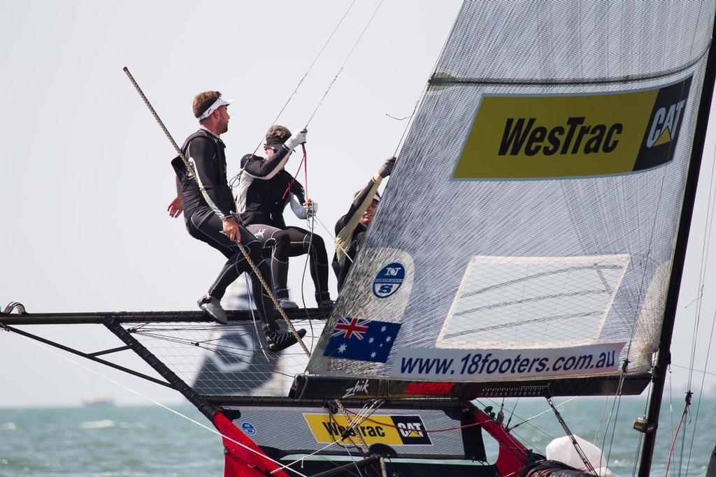 2015 18ft Skiffs Australian Championships - Day 1 photo copyright Andrew Gough taken at  and featuring the  class