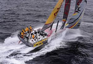 Abu Dhabi Ocean Racing, second boat of the Volvo Ocean 65 fleetaround Cape Horn - Volvo Ocean Race 2015 photo copyright Rick Tomlinson/Volvo Ocean Race http://www.volvooceanrace.com taken at  and featuring the  class