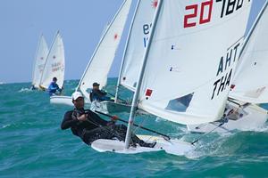 Arthit showed superior boat handling skills in the Laser 4.7 class - Thai Laser National Champs 2015 photo copyright Alberto Cassio taken at  and featuring the  class