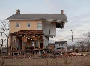 This Union Beach, NJ, home was destroyed by Hurricane Sandy storm tide in 2012. The inundation caused by Sandy caused tens of billions of dollars of damage related in large part to the large size of the storm, the coincidence of landfall with high tide, and the large population of humans in close proximity to the ocean. Historically and prehistorically, many storms of greater intensity than Sandy made landfall in the now densely populated northeast U.S. - Prehistoric-hurricanes photo copyright Richard Sullivan taken at  and featuring the  class