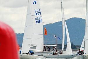 Fifteen+ (Bow#22) and Triad (Bow#16) and that start under ‘U’!!! - 2015 Etchells Victorian State Championship photo copyright Teri Dodds http://www.teridodds.com taken at  and featuring the  class