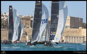 The RC44 fleet racing on Grand Harbour, Valletta photo copyright MartinezStudio.es http://www.rc44.com taken at  and featuring the  class