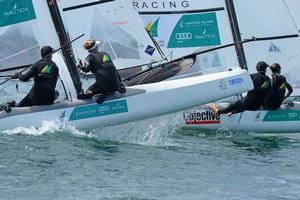Nacra17 Battle Bundock Curtis and Darmanin Waterhouse aiming for Rio 2016 photo copyright  Jeff Crow taken at  and featuring the  class