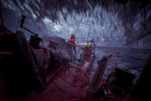 Onboard Dongfeng Race Team - Changing times and habits travelling toward the east - Leg five to Itajai -  Volvo Ocean Race 2015 photo copyright Yann Riou / Dongfeng Race Team taken at  and featuring the  class