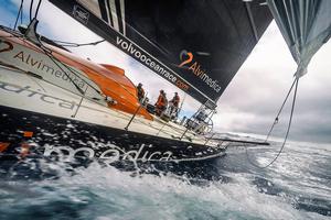 Onboard Team Alvimedica - Fast upwind sailing through the southern latitudes - Leg five to Itajai - Volvo Ocean Race 2015 photo copyright  Amory Ross / Team Alvimedica taken at  and featuring the  class