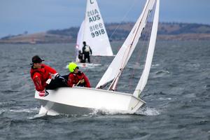 Sam Abel and Hugo Alison finished third in the Tasmanian championships after winning the Victorian title in International Cadets the previous weekend - Laser 4.7 State Championship photo copyright Sam Tiedemann taken at  and featuring the  class