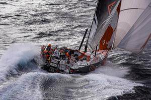 March 30,2013. Team Alvimedica leads the Volvo Ocean 65 fleet around Cape Horn. photo copyright Rick Tomlinson/Volvo Ocean Race http://www.volvooceanrace.com taken at  and featuring the  class