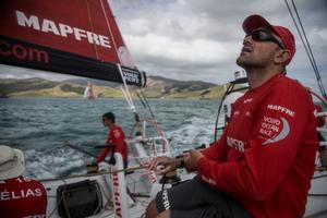 Mapfre clears New Zealand on Day 1 of Leg 5 of the Volvo Ocean Race 2015 photo copyright Francisco Vignale/Mapfre/Volvo Ocean Race taken at  and featuring the  class