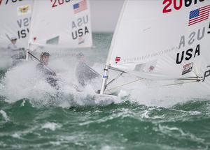 Charlie Buckingham (Laser) racing at ISAF Sailing World Cup Miami, Presented by Sunbrella. photo copyright Jen Edney taken at  and featuring the  class