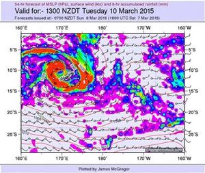 Cyclone Pam forecast - Cyclone relief fundraising photo copyright OceansWatch www.oceanswatch.org taken at  and featuring the  class