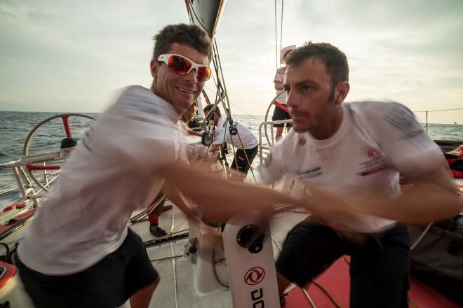 Leg six to Newport onboard Dongfeng Race Team. Day 1. Thomas Rouxel and Eric Peron. - Volvo Ocean Race 2015 © Sam Greenfield/Dongfeng Race Team/Volvo Ocean Race