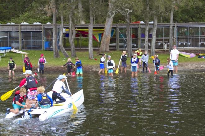 H2O Kids Holiday Camp - Hobie Paddle Races  © H2O Sports Academy Australia