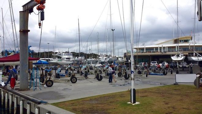 All gone sailing – 27 boats! - 2015 MONJON J24 State Championships © J24 Australia http://j24australia.com.au/