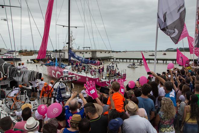Leg six start day - crowds gather to watch the sailors before they leave for Newport. - Volvo Ocean Race 2015 © Vincent Arens / Volvo Ocean Race