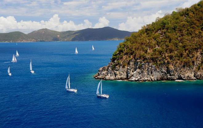 Stunning conditions for the bareboat fleets and all the BVI Spring Regatta sailors today © Todd VanSickle / BVI Spring Regatta http://www.bvispringregatta.org