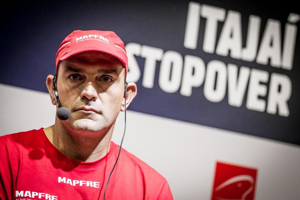 Skipper Xabi Fernandez says Mapre is not happy with the 2pt penalty they believe is excessive. photo copyright Maria Muina / Mapfre http://www.volvooceanrace.com taken at  and featuring the  class