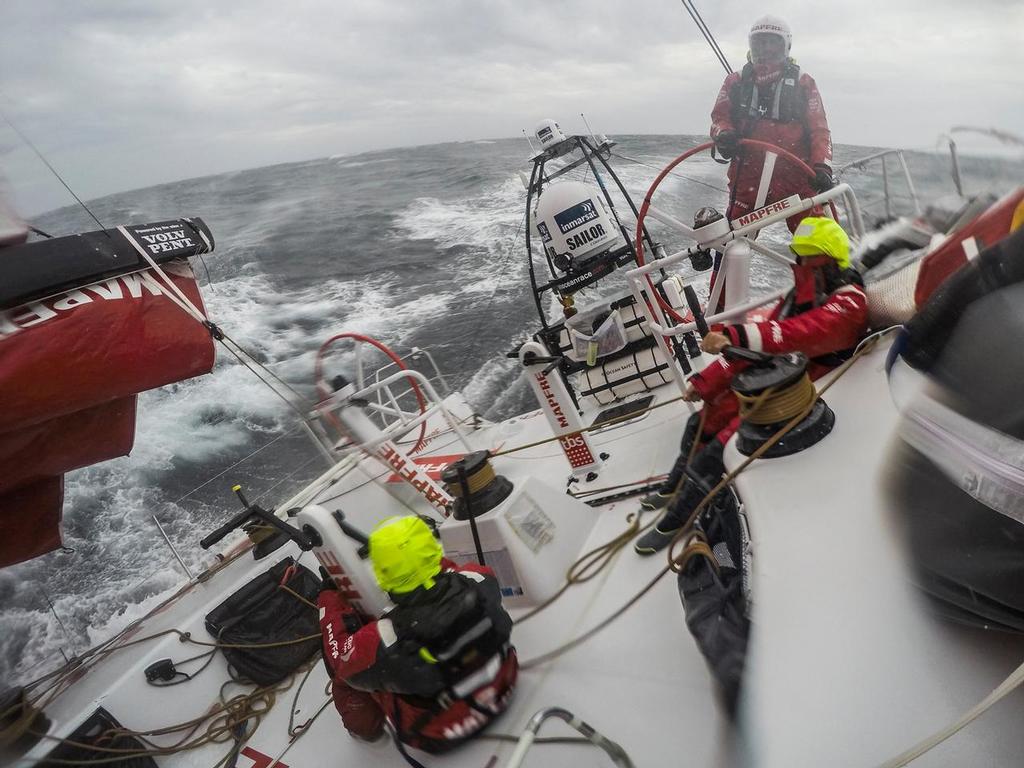 April 1, 2015. Leg 5 to Itajai onboard MAPFRE. Day 14. Watch 1 in action © Francisco Vignale/Mapfre/Volvo Ocean Race
