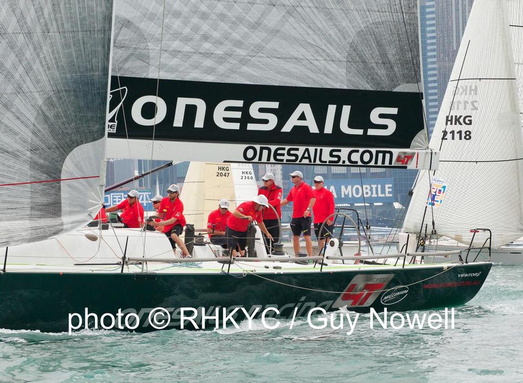 San Fernando Race 2015. OneSails Racing won the start. photo copyright  RHKYC/Guy Nowell http://www.guynowell.com/ taken at  and featuring the  class