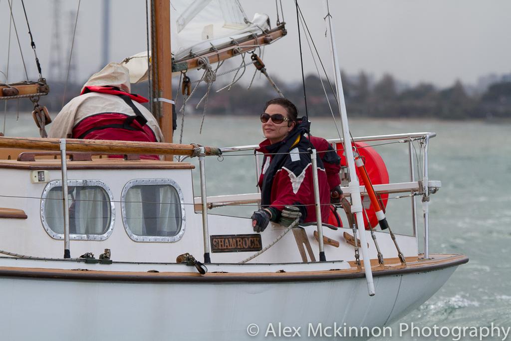 Claire Leslie in command of Shamrock. - 2015Port Phillip Women's Championship Series photo copyright  Alex McKinnon Photography http://www.alexmckinnonphotography.com taken at  and featuring the  class