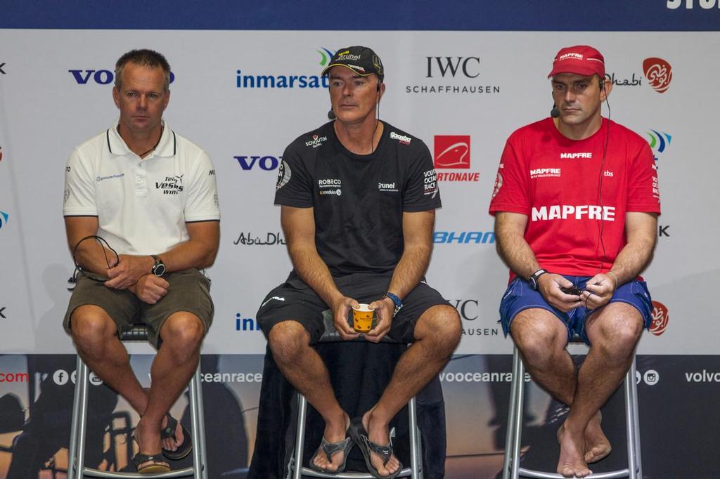 April 17, 2015. Skippers Press Conference in Itajai, Brazil. photo copyright  Ainhoa Sanchez/Volvo Ocean Race taken at  and featuring the  class