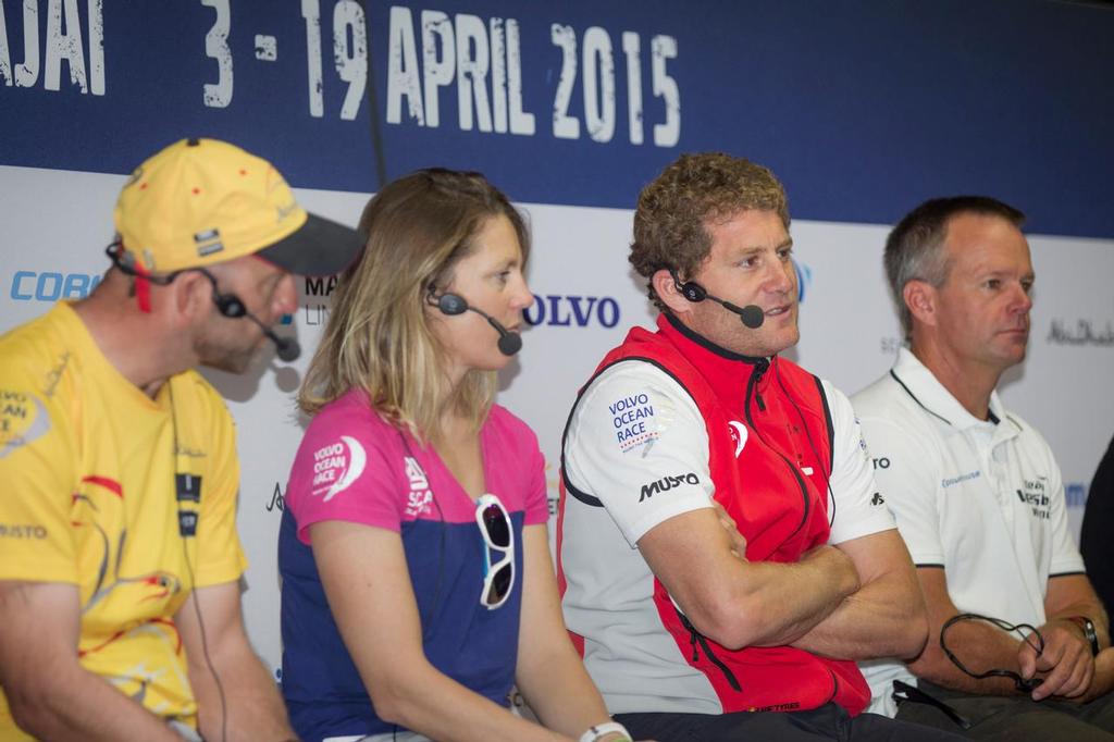 April 17, 2015. Skippers Press Conference in Itajai, Brazil. photo copyright  Ainhoa Sanchez/Volvo Ocean Race taken at  and featuring the  class