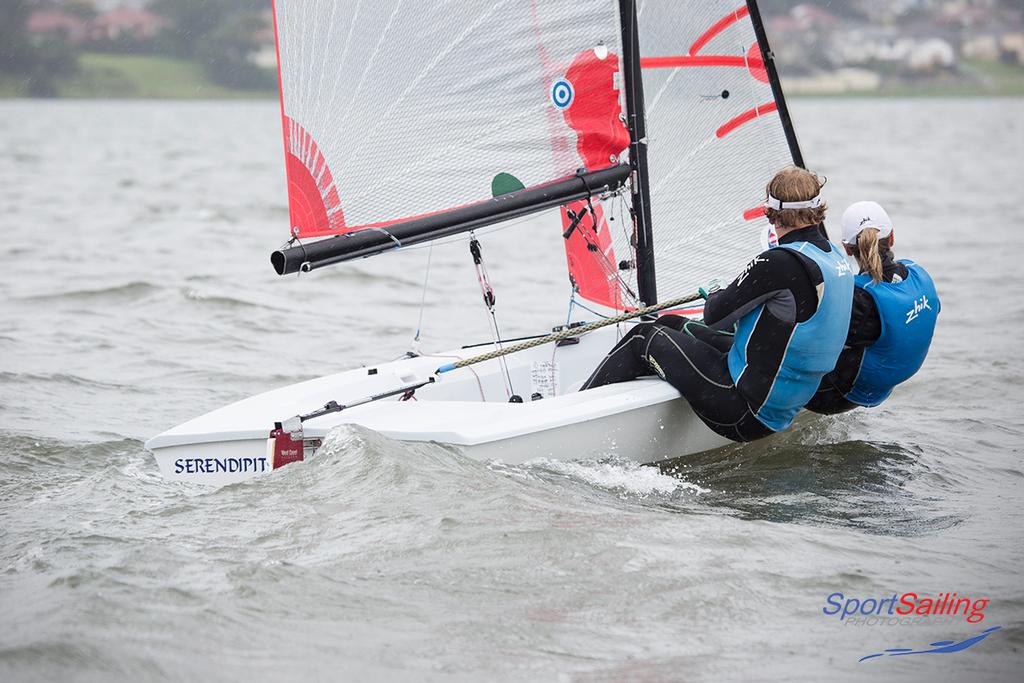 The Tait's are currently in second leading into the last day of racing with the most consitent score card - www.sportsailingphotography.com photo copyright Nic Douglass http://www.adventuresofasailorgirl.com taken at  and featuring the  class