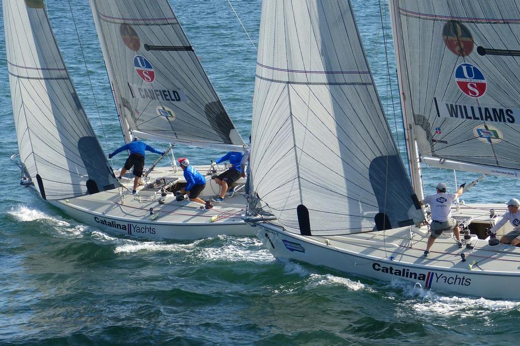 Cat and Mouse - Canfields team scrambles to keep Williams at bay © Long Beach Yacht Club http://www.lbyc.org