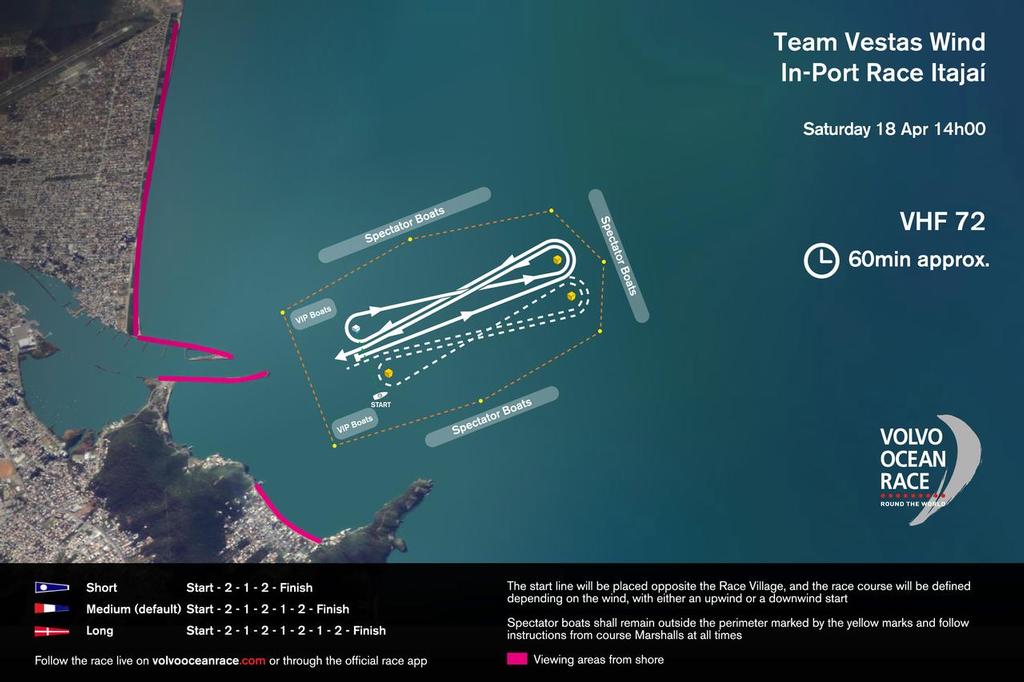 Course options Volvo Ocean Race In Port race Itajai photo copyright Volvo Ocean Race http://www.volvooceanrace.com taken at  and featuring the  class