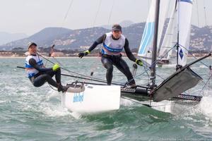 Practice Racing - ISAF Sailing World Cup Hyeres 2015 photo copyright Thom Touw http://www.thomtouw.com taken at  and featuring the  class