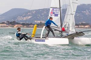 Practice Racing - ISAF Sailing World Cup Hyeres 2015 photo copyright Thom Touw http://www.thomtouw.com taken at  and featuring the  class