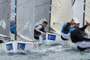 2015 ISAF Sailing World Cup Hyeres- Hard sailing in Finn fleet photo copyright ISAF  taken at  and featuring the  class