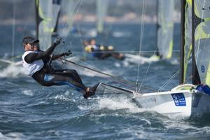 49er - ISAF Sailing World Cup Hyeres 2015 photo copyright  Franck Socha / ISAF Sailing World Cup Hyeres http://swc.ffvoile.fr/ taken at  and featuring the  class