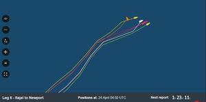Positions at 24 April 04:02 UTC - Volvo Ocean Race 2015 photo copyright Volvo Ocean Race http://www.volvooceanrace.com taken at  and featuring the  class