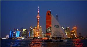 Land Rover Extreme 40 sailing on the Huangpu River, in the Bund area of Shanghai. - Extreme Sailing Series photo copyright Alex Wang / Extreme Sailing Series taken at  and featuring the  class