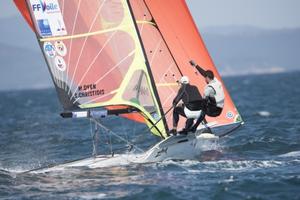 Manu Dyen and Marc Mallaret - ISAF Sailing World Cup Hyeres 2015 photo copyright  Franck Socha / ISAF Sailing World Cup Hyeres http://swc.ffvoile.fr/ taken at  and featuring the  class