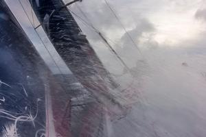 Leg six to Newport onboard Team SCA. Day three. One of many waves crash over the bow of Team SCA. - Volvo Ocean Race 2015 photo copyright Corinna Halloran / Team SCA taken at  and featuring the  class